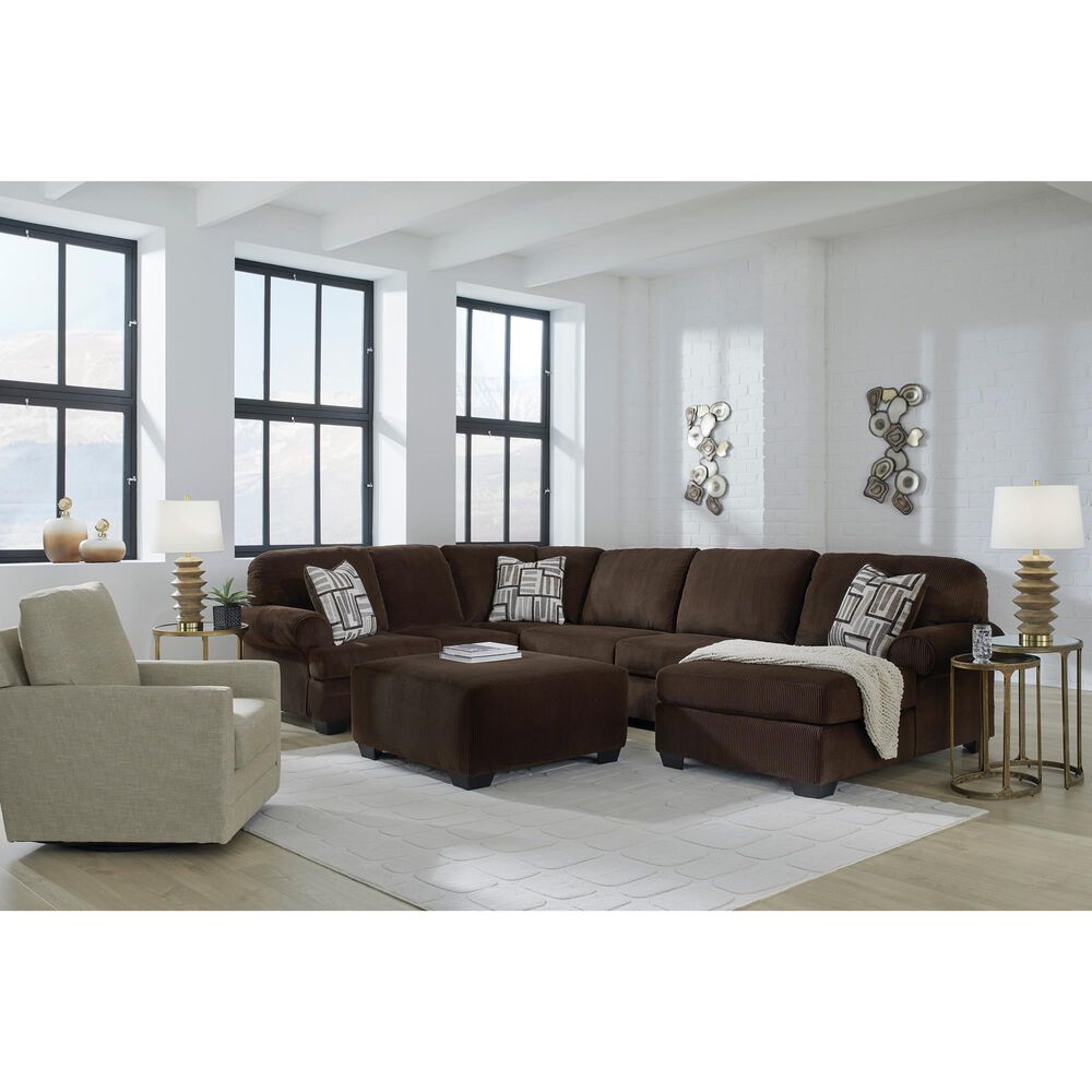 Ashley Kimlee Oversized Accent Ottoman in Chocolate Brown, , large