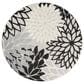 Nourison Aloha Floral 5"3" Round Black and White Indoor/Outdoor Area Rug, , large