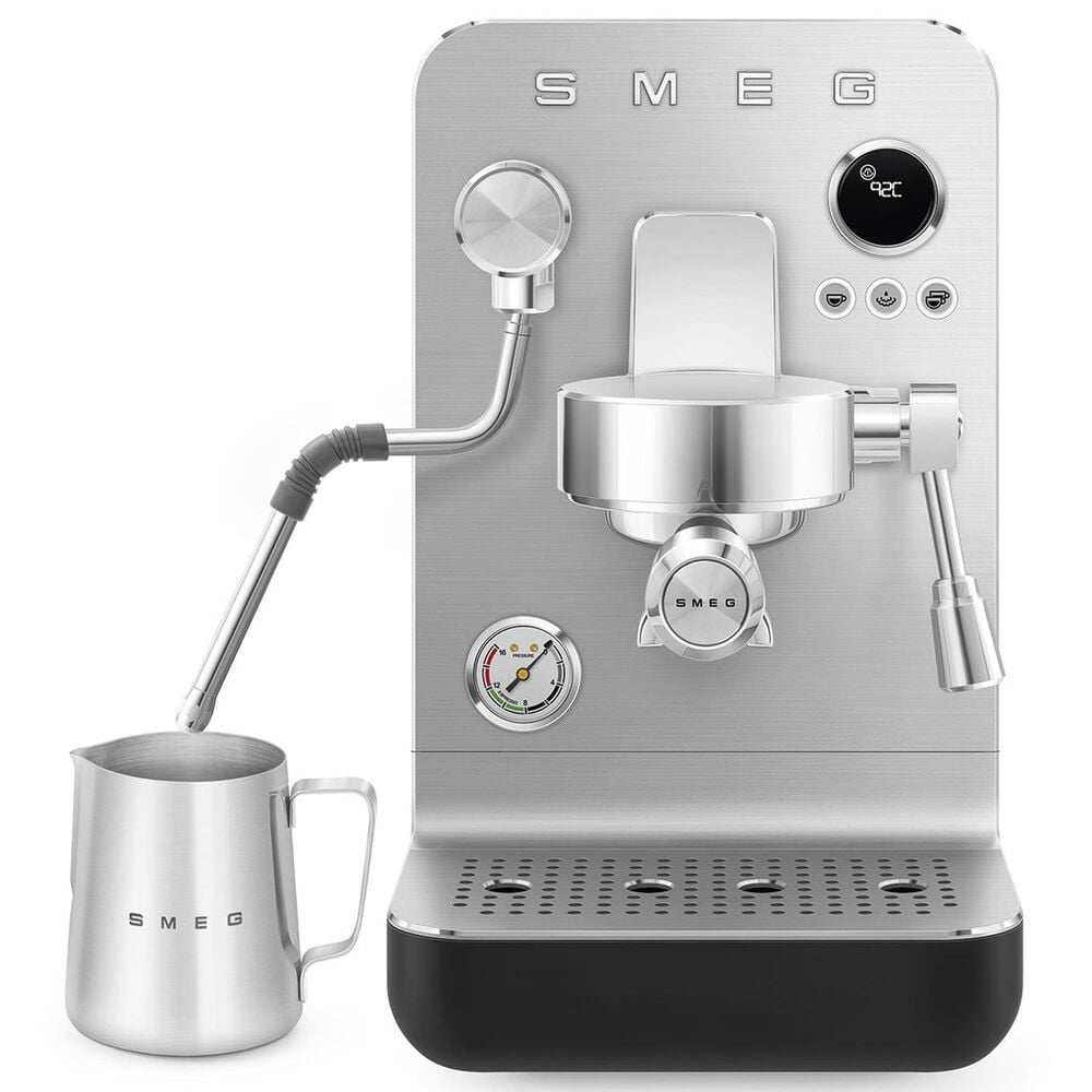 SMEG 57 Oz Espresso Coffee Machine in Black, , large