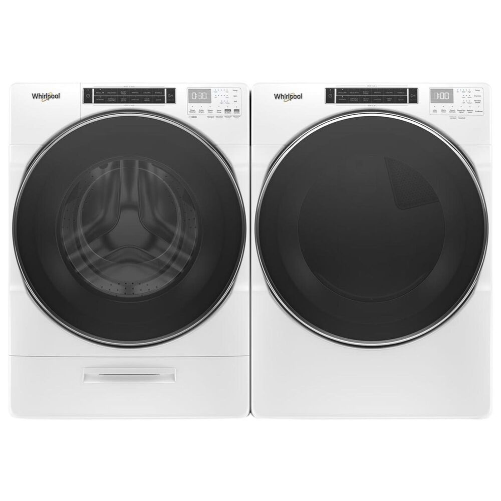 Whirlpool 5.0 Cu. Ft. Front Load Washer and 7.4 Cu. Ft. Electric Dryer Pair in White Nebraska