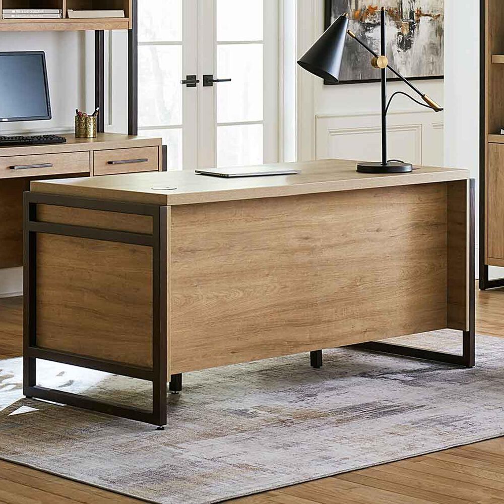 Wycliff Bay Double Pedestal Desk in Tan, , large