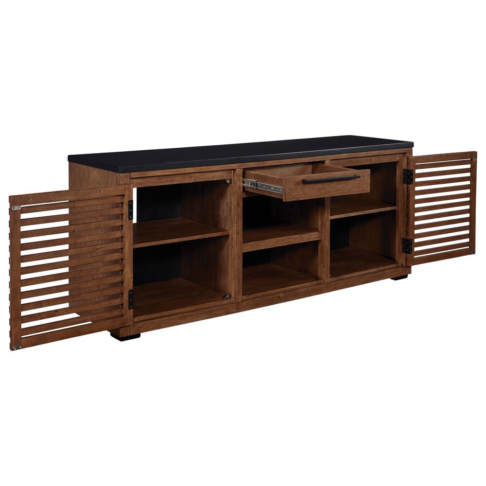 Ashley Kallari Credenza Desk in Warm Brown and Matte Black, , large