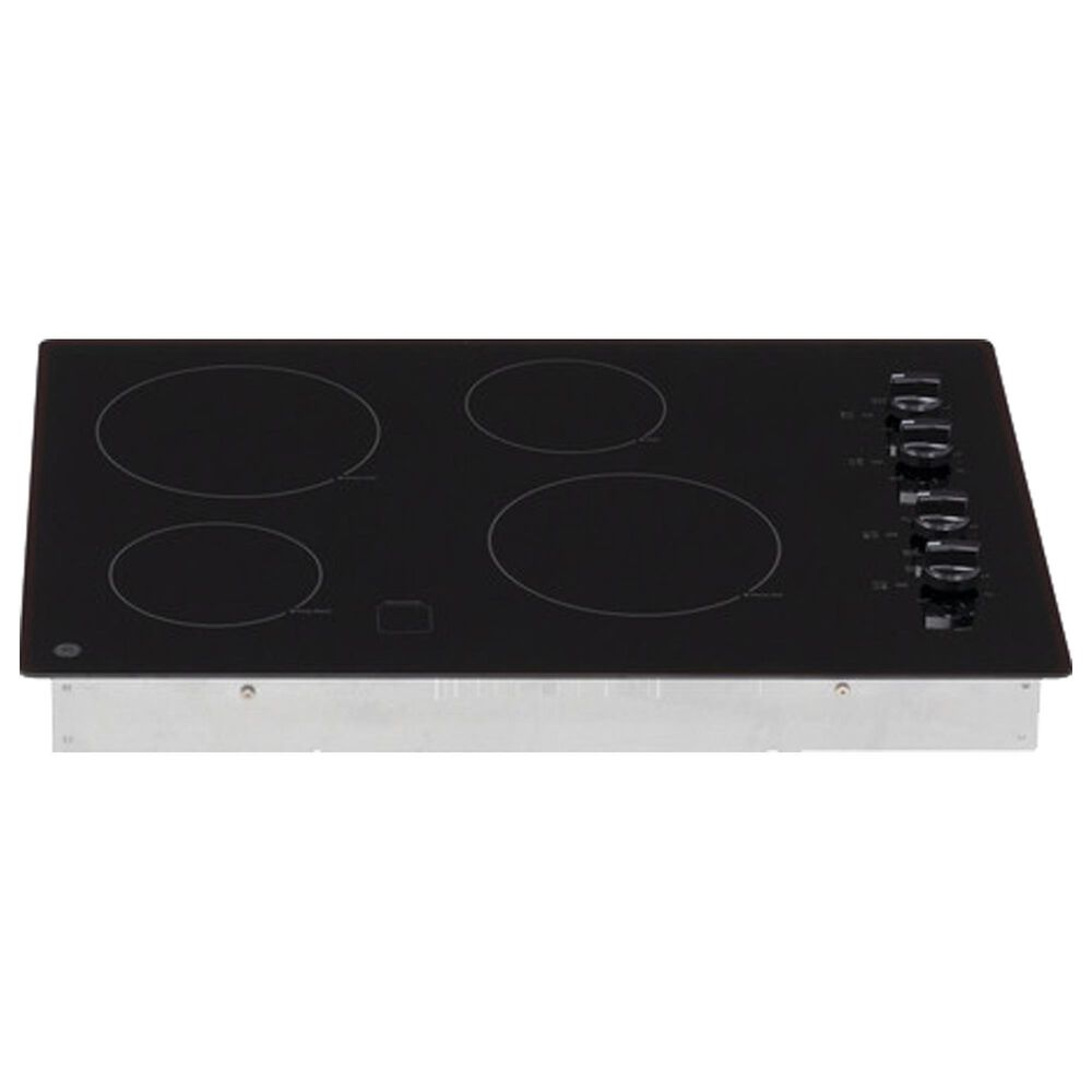 GE Appliances GE 30&quot; Built-In Electric Cooktop with Knob Control in Black JP3030DWBB, , large