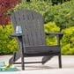 Hearth and Haven Malibu Outdoor Folding Adirondack Chair with Slatted Seating in Dark Gray, , large