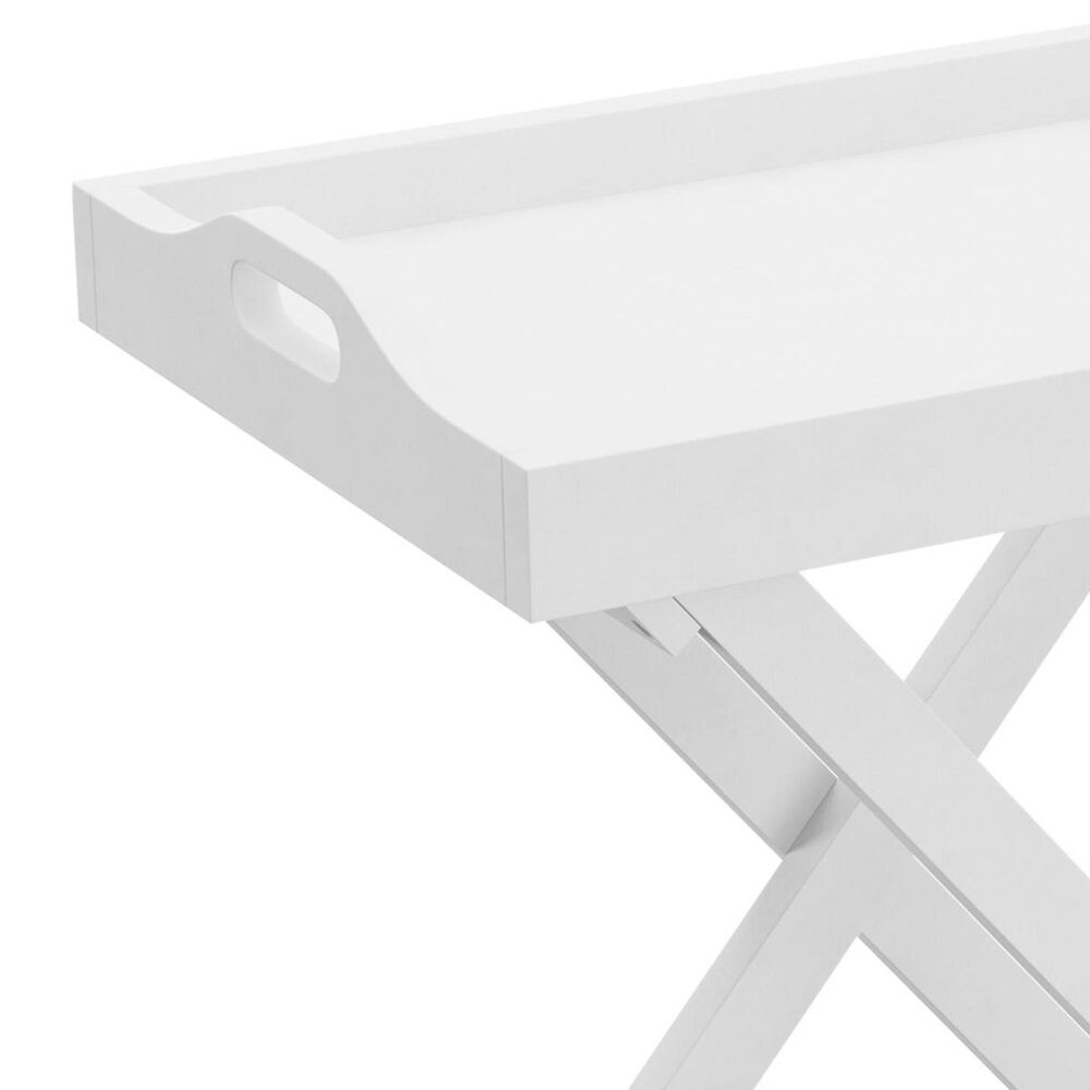 Timberlake Lavish Home Folding End Table in White, , large