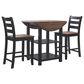 Linon Home Decor Colm 3-Piece Counter Set in Warm Brown and Black, , large