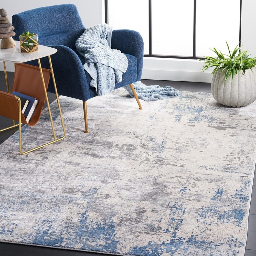 Safavieh Invista INV481F 5&#39;3&quot; x 7&#39;6&quot; Grey and Blue Area Rug, , large