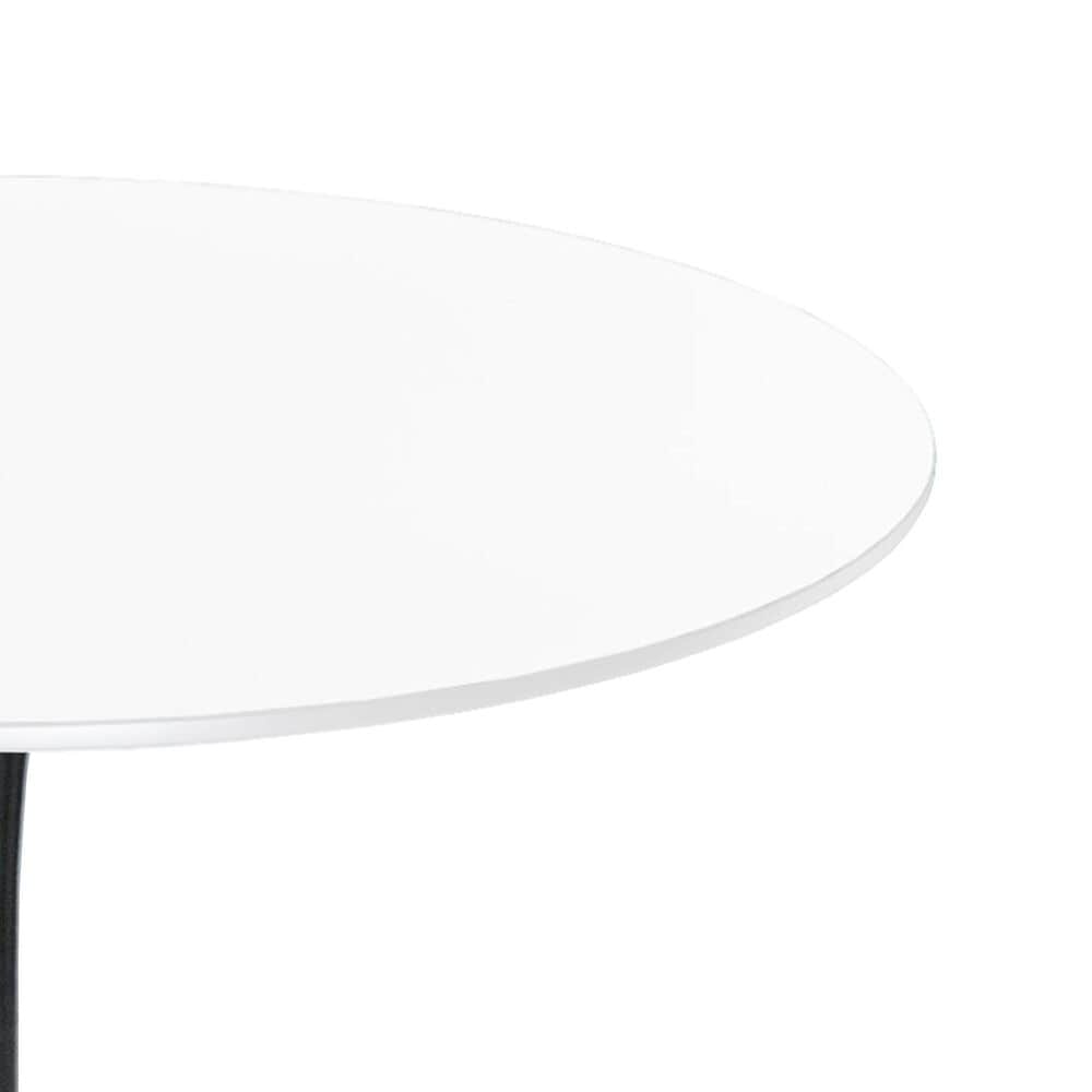 Leisuremod Bristol 40&quot; Round Dining Table with MDF Top in Black and White - Table Only, , large