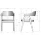 Amisco Carmen Arm Chair in Black, , large