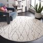 Safavieh Melody MEL112B 6"7" Round Ivory and Black Area Rug, , large
