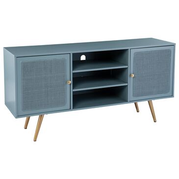 Southern Enterprises Alsterson 58" Media Stand in Mint and Gold, , large