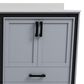 Lexora Home Ziva 80" Double Bathroom Vanity in Dark Grey with 2 cm White Cultured Marble Top and Rectangular Sinks, , large