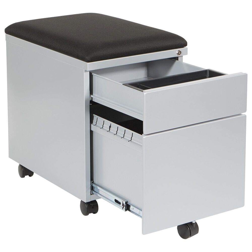 OSP Home File Cabinet in Black and Silver, , large