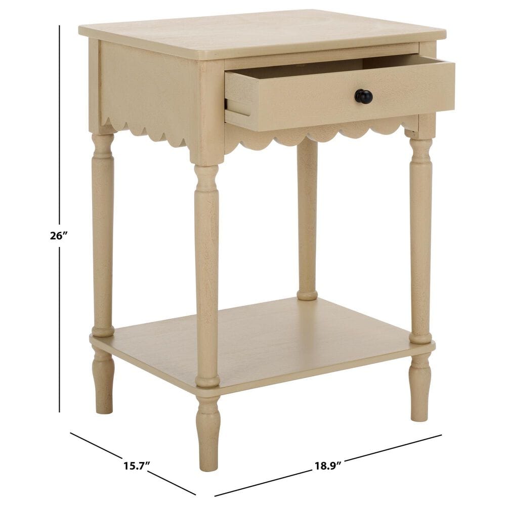 Safavieh Haven Top Drawer End Table in Natural, , large