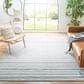 Safavieh Montauk MTK214F 8" x 10" Grey and Ivory Area Rug, , large