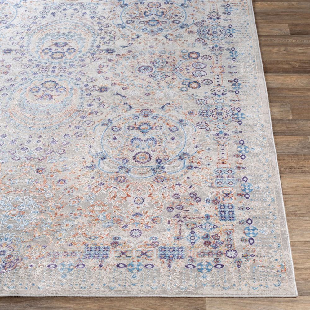 Surya Aisha 5&#39;3&quot; x 7&#39;3&quot; Burnt Orange, Wheat, Dark Purple, Blue, Gray, Taupe and Off-White Area Rug, , large