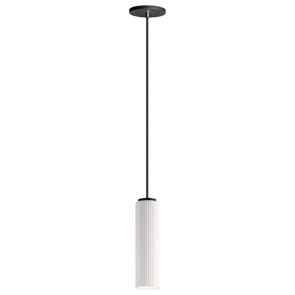 ET2 Pleat 1-Light LED Plaster Pendant in Matte Black, , large