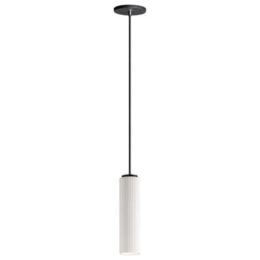 ET2 Pleat 1-Light LED Plaster Pendant in Matte Black, , large