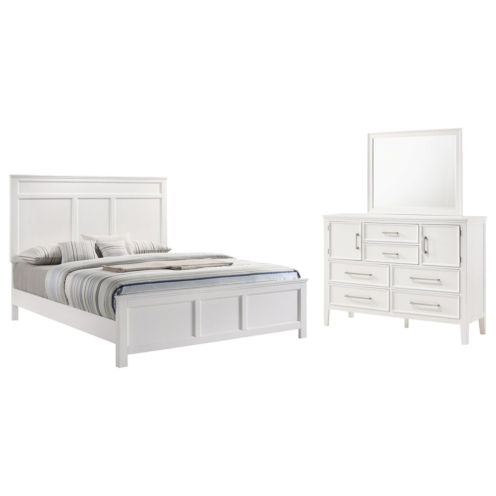New Heritage Design Andover 3 Piece King Bedroom Set in White, , large