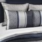 Royal Court Carlisle 3-Piece Full/Queen Comforter Set in Indigo, , large