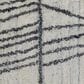 Feizy Whitton 4" x 6" Ivory and Black Area Rug, , large