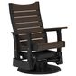 Amish Orchard 2" Outdoor Contour Swivel Glider Chair in Brazilian Walnut and Black, , large