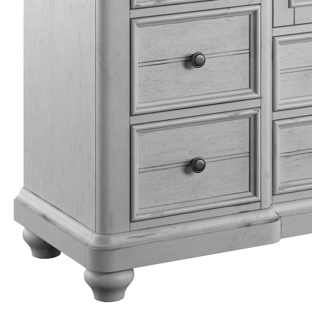Emerald Home Furnishings New Haven 12-Drawer Chest in Oyster Shell, , large