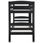 Linon Home Decor Levi Twin Over Twin Bunk Bed in Black, , large