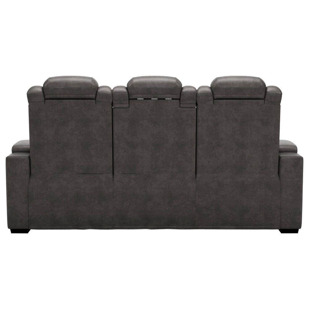 Signature Design by Ashley HyllMont Dual Power Reclining Console Sofa