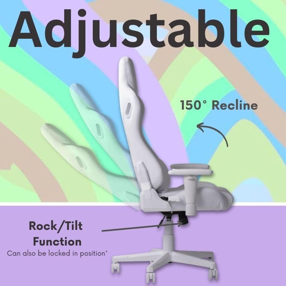 Rta Products Llc Gaming Chair in White, , large