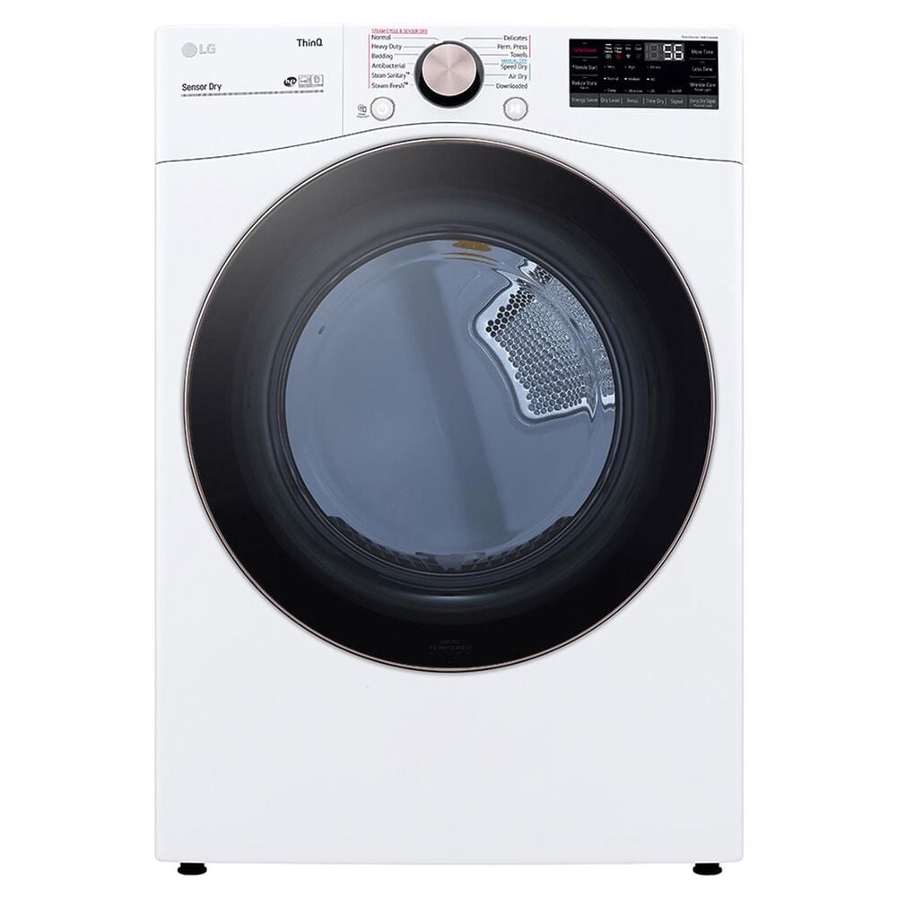 LG 4.5 Cu. Ft. Front Load Washer and 7.4 Cu. Ft. Electric Dryer with TurboWash 360 Laundry Pair in White, , large