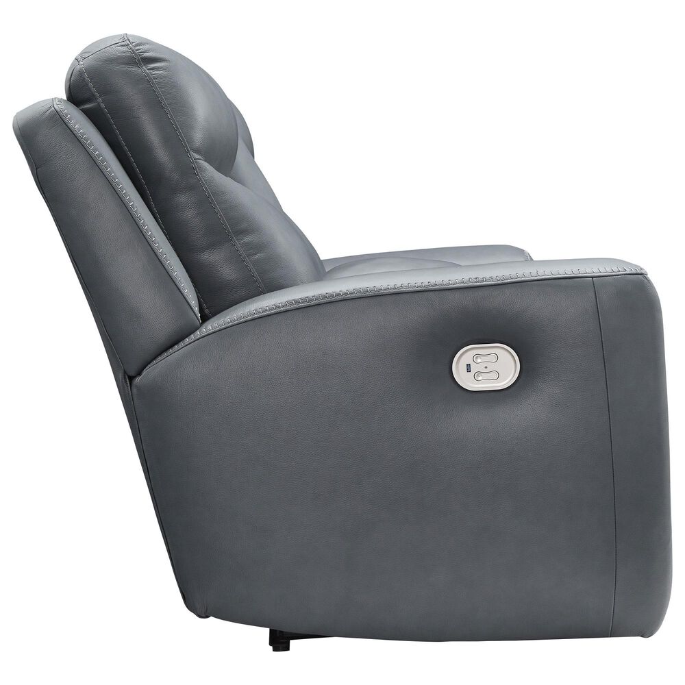 Ashley Mindanao Power Reclining Loveseat in Steel, , large