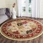 Safavieh Lyndhurst LNH320 8" Round Multicolor and Red Area Rug, , large