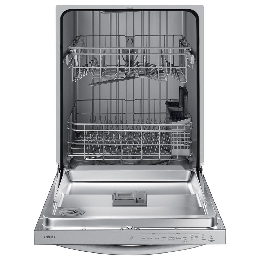 Samsung 4pc Kitchen Package with 31 Cu. Ft. 3-Door French Door Refrigerator, 6.3 Cu. Ft. Freestanding Electric Range with Air Fry and Wi-Fi, 1.7 Cu. Ft. Over-the-Range Microwave, and 24&quot; Built-In Dishwasher with Adjustable Rack in Stainless Steel, , large
