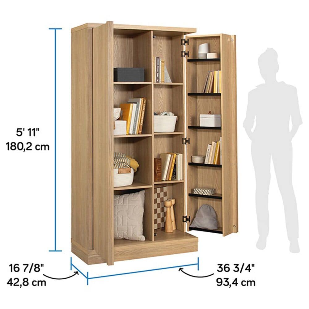 Sauder 71" Swing-Out Storage Cabinet in Harmony Ash, , large