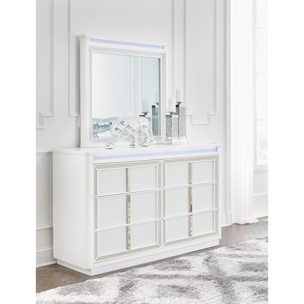 Millenium Chalanna Bedroom Mirror in White, , large