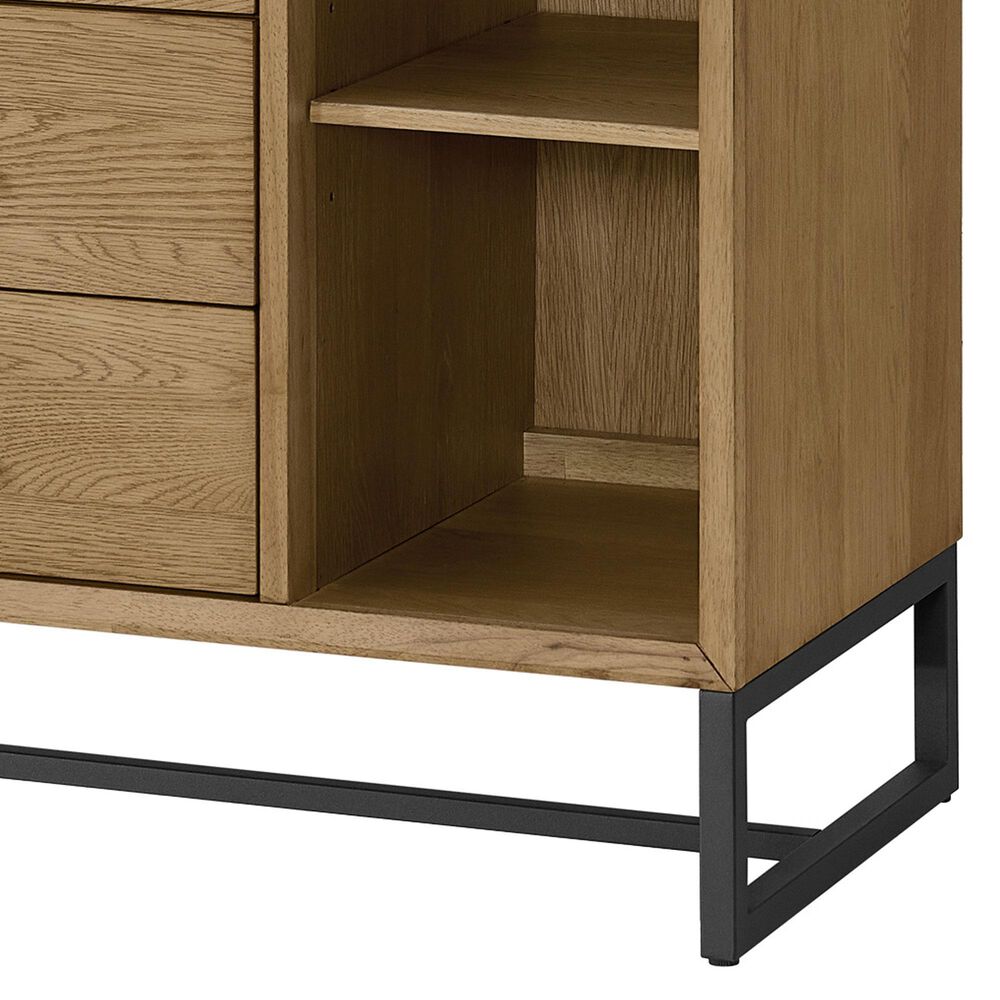 Eastern Shore Newport 4-Drawer Chest in Natural Oak and Matte Black, , large