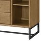 Eastern Shore Newport 4-Drawer Chest in Natural Oak and Matte Black, , large