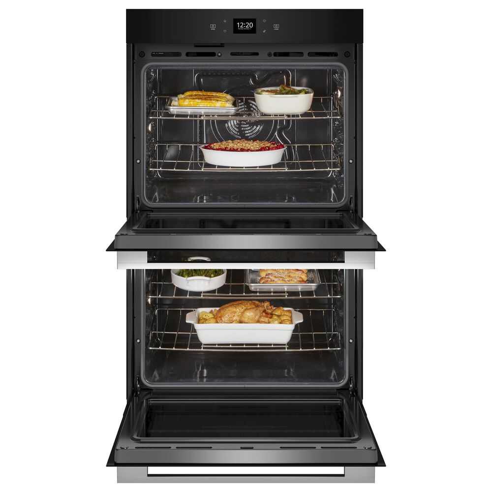 Whirlpool 30&quot; Smart Built-In Electric Convection Double Wall Oven with Air Fry and Fan Convection Cooking in Fingerprint Resistant Stainless Steel, , large