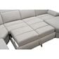 Vogue Home Furnishings 4-Piece Power Left-Facing Reclining Sectional with Chaise in Dove Gray, , large