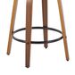 LumiSource Symphony 26" Swivel Counter Stool with Cream Upholstery in Walnut and Black (Set of 2), , large