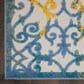 Nourison Aloha 6" x 9" Ivory and Blue Indoor/Outdoor Area Rug, , large