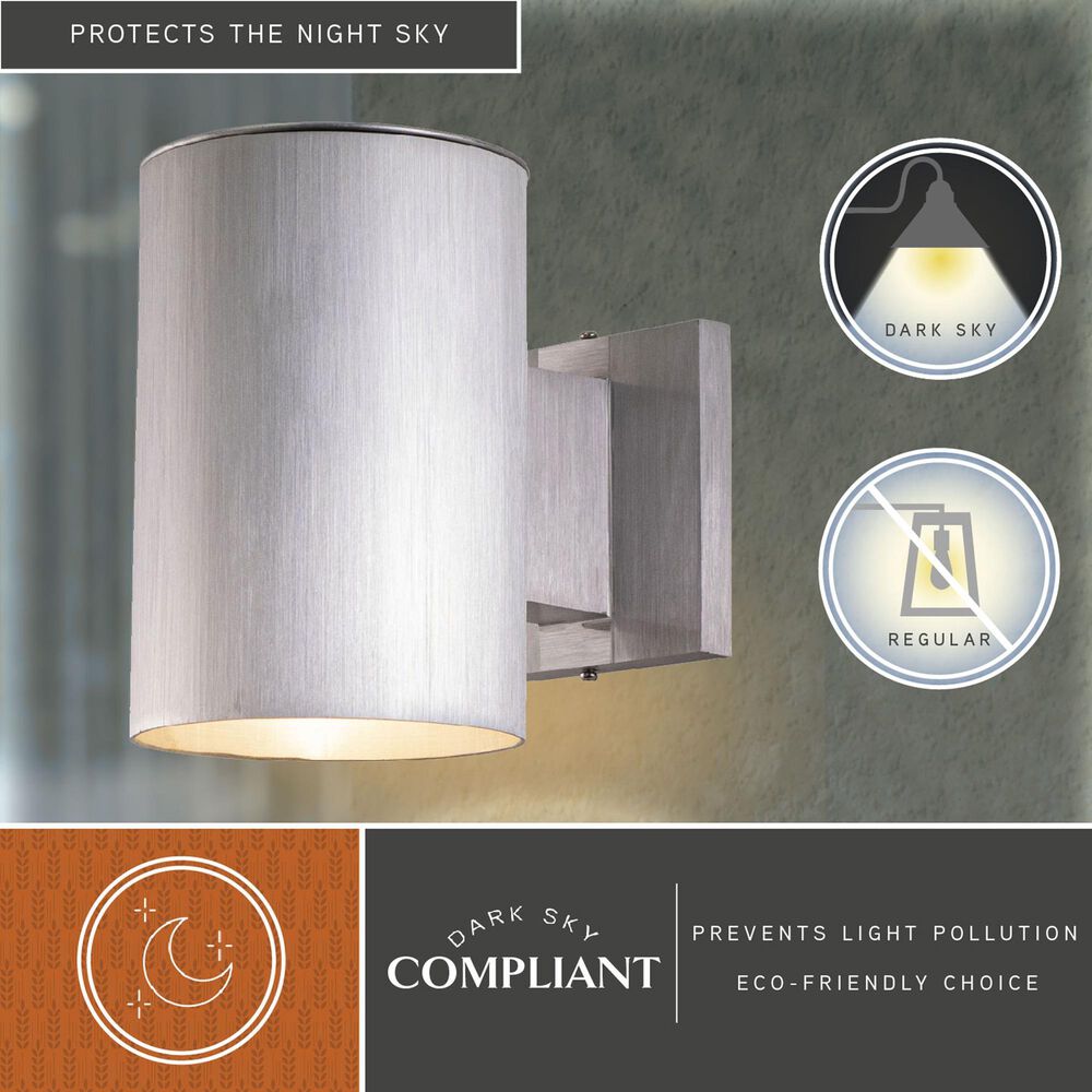 Vaxcel Chiasso 1-Light Outdoor Wall Sconce in Satin Aluminum, , large