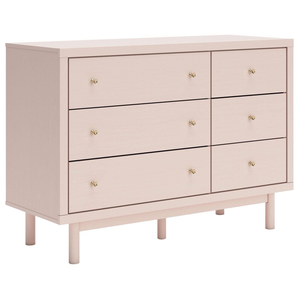 Ashley Wistenpine 6-Drawer Dresser in Blush, , large