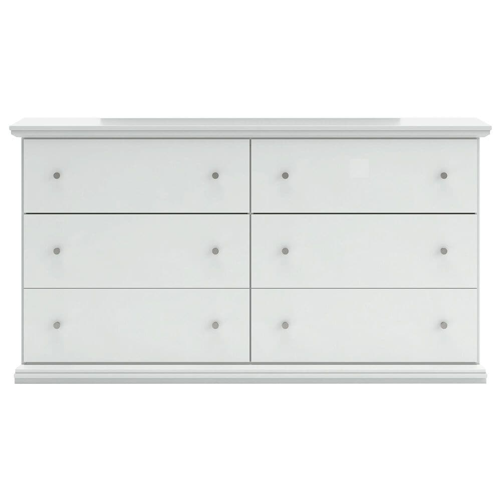 Ashley Bostwick Shoals 6-Drawer Dresser in White, , large