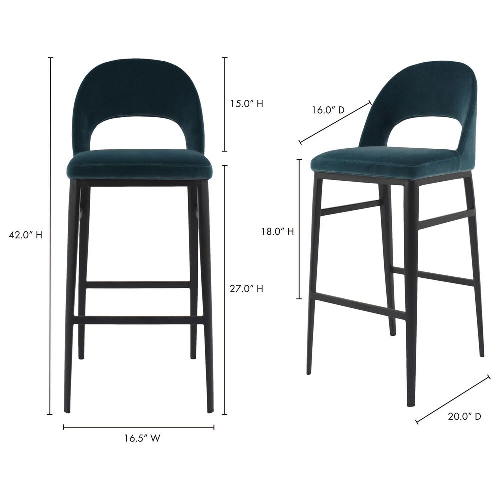 Moe&#39;s Home Collection Roger Barstool in Teal, , large