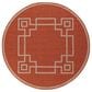 Surya Alfresco 5"3" Round Rust, Brown and Beige Indoor/Outdoor Area Rug, , large