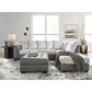 Ashley Clairette Court Oversized Accent Ottoman in Alloy, , large