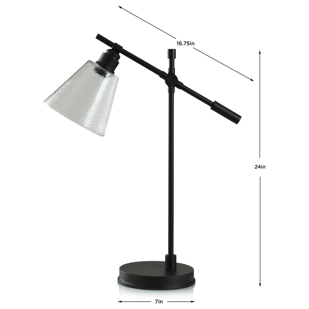 Flair Industries Desk Lamp with Edison Bulb in Blackened Antique Bronze, , large