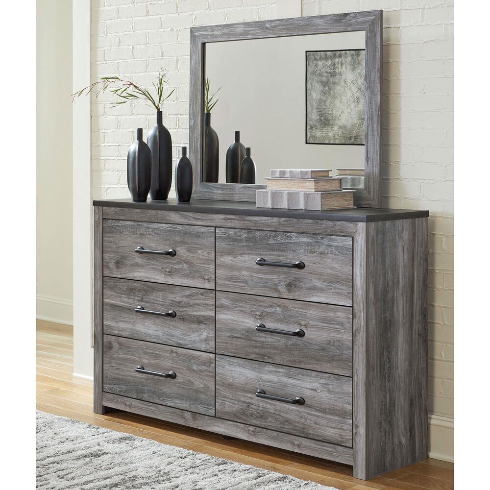 Ashley Bronyan 6-Drawer Dresser and Mirror in Dark Gray, , large
